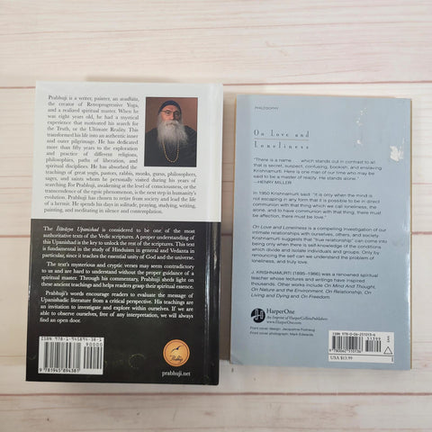 Isavasya Upanishad commented by Prabhuji On Love and Loneliness by Krishnamurti