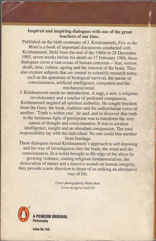 Fire in the Mind Dialogues with Pupul Jayakar By J. Krishnamurti