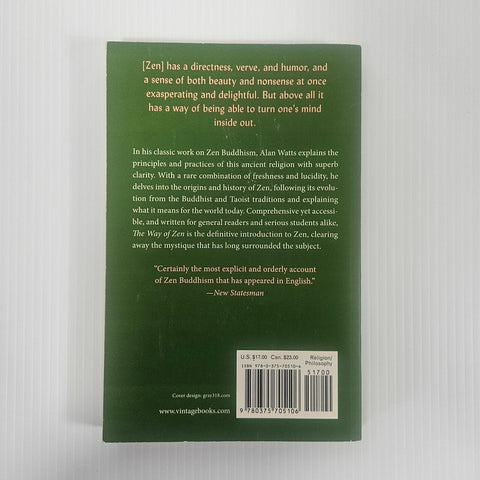 Way of Zen by Alan Watts (1999, Trade Paperback)