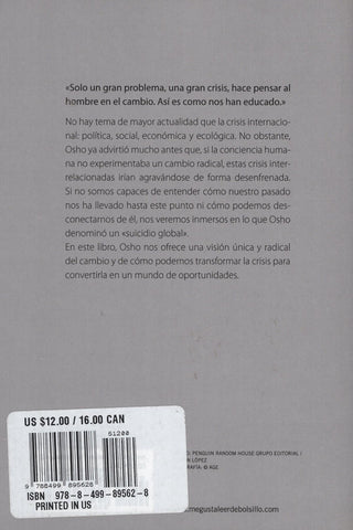 Cambio Como convertir una crisis en una oportunidad by Osho Spanish