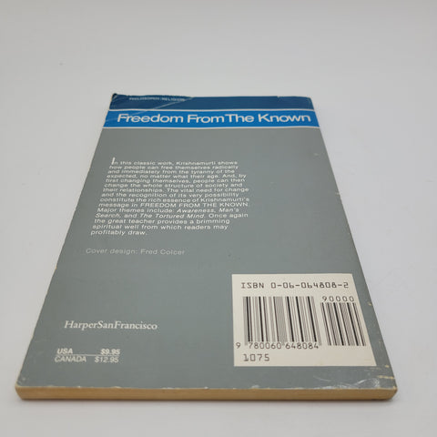 Freedom from the Known by J. Krishnamurti Paperback
