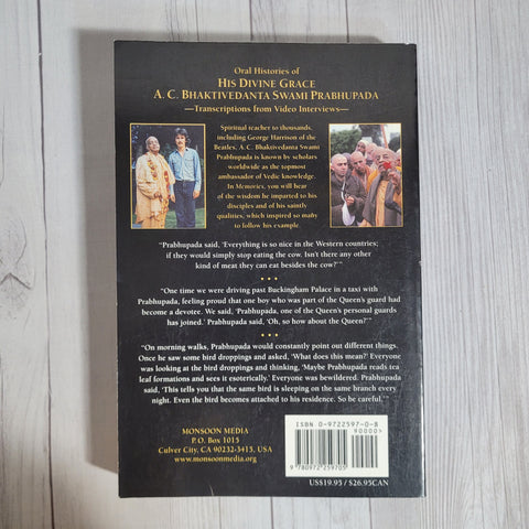 Memories Anecdotes of a Modern-Day Saint Swami Prabhupada Vol. 1