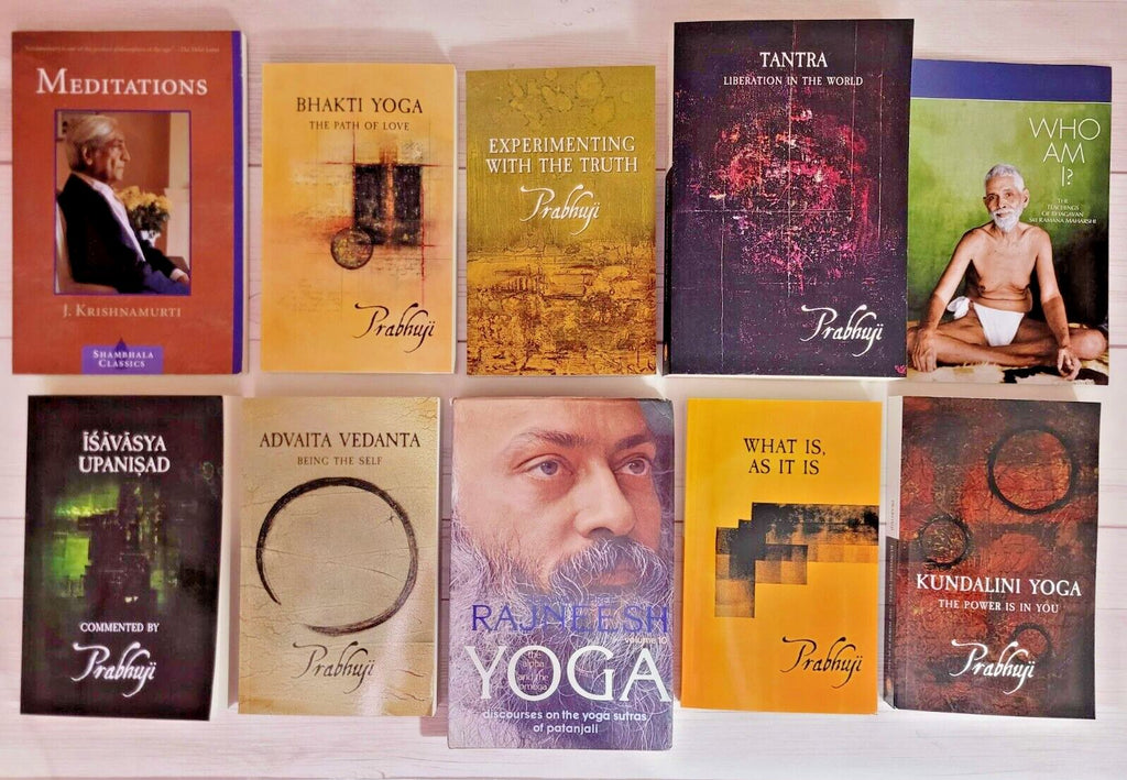 Spirituality Books Lot of 10 Prabhuji Osho Krishnamurti Ramana Maharishi Yoga
