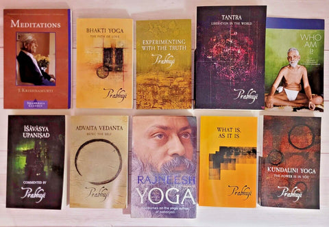 Spirituality Books Lot of 10 Prabhuji Osho Krishnamurti Ramana Maharishi Yoga