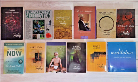 Spiritual Books Lot of 12 Osho Prabhuji Tolle Krishnamurti Maharishi Meditation