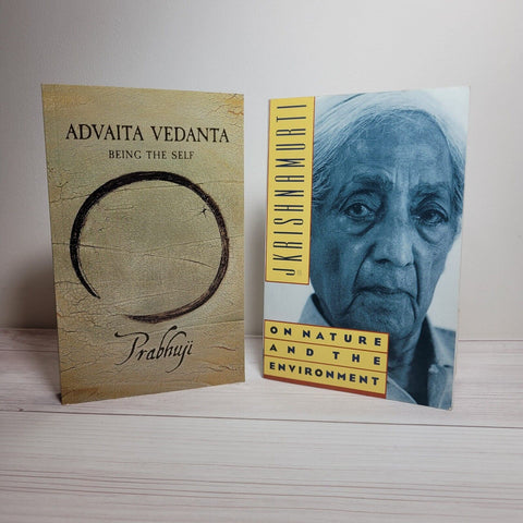 Spirituality Books Lot of 2 Prabhuji Advaita Vedanta Krishnamurti On nature
