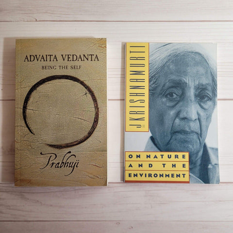Spirituality Books Lot of 2 Prabhuji Advaita Vedanta Krishnamurti On nature