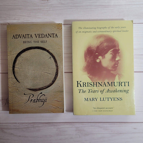 Spirituality Books Lot of 2 Prabhuji Advaita Vedanta Krishnamurti Awakening