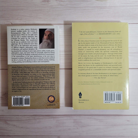 Spirituality Books Lot of 2 Prabhuji Advaita Vedanta Krishnamurti Awakening