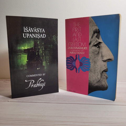 Spirituality Books Lot of 2 Prabhuji Ishavasya Upanishad Krishnamurti Freedom