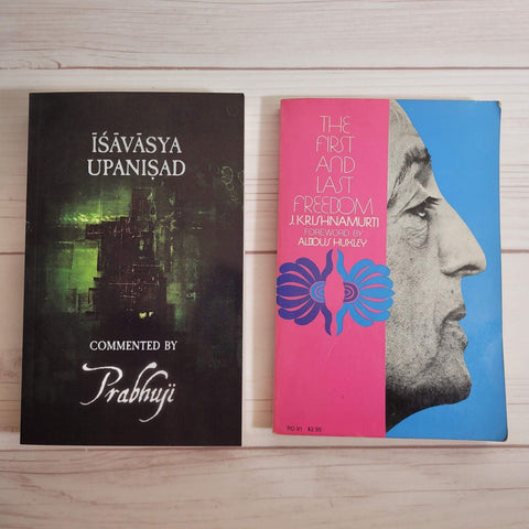 Spirituality Books Lot of 2 Prabhuji Ishavasya Upanishad Krishnamurti Freedom