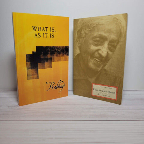 Spirituality Books Lot of 2 Prabhuji Krishnamurti Meditation Yoga Death Nature