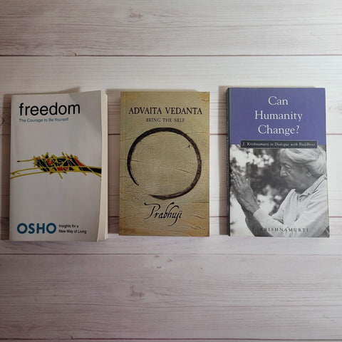 Spirituality Books Lot of 2 Prabhuji Advaita Vedanta Krishnamurti Humanity