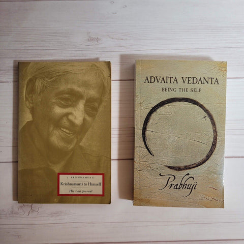 Spirituality Books Lot of 2 Prabhuji Advaita Vedanta Krishnamurti to Himself