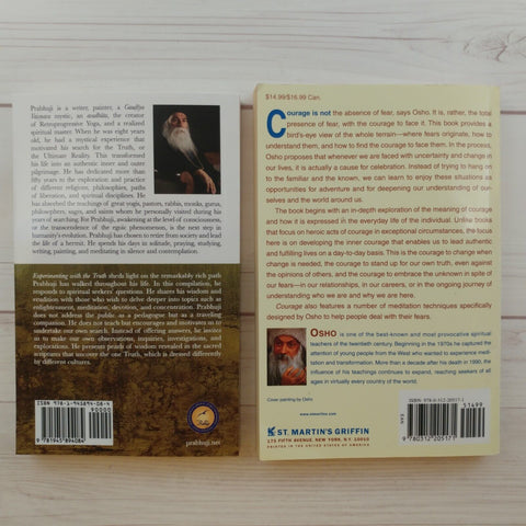 Spirituality Books Lot of 2 Prabhuji Osho Courage Freedom Enlightenment Truth