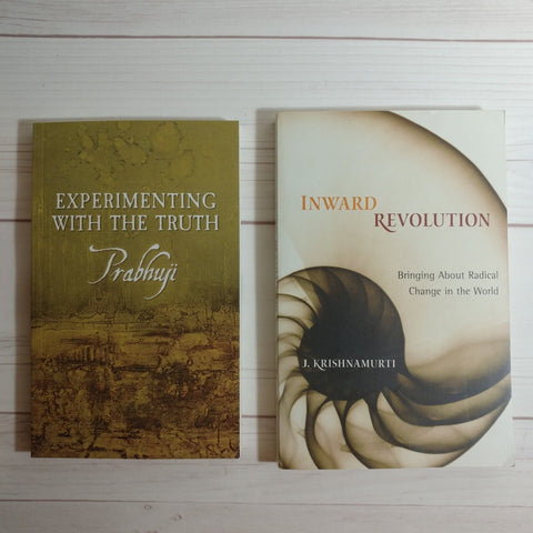 Spirituality Books Lot of 2 Prabhuji Krishnamurti Truth Inward Revolution