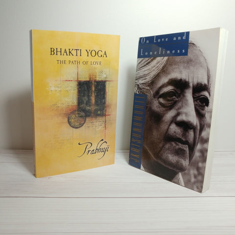 Spirituality Books Lot of 2 Prabhuji Krishnamurti Bhakti Yoga Love Loneliness