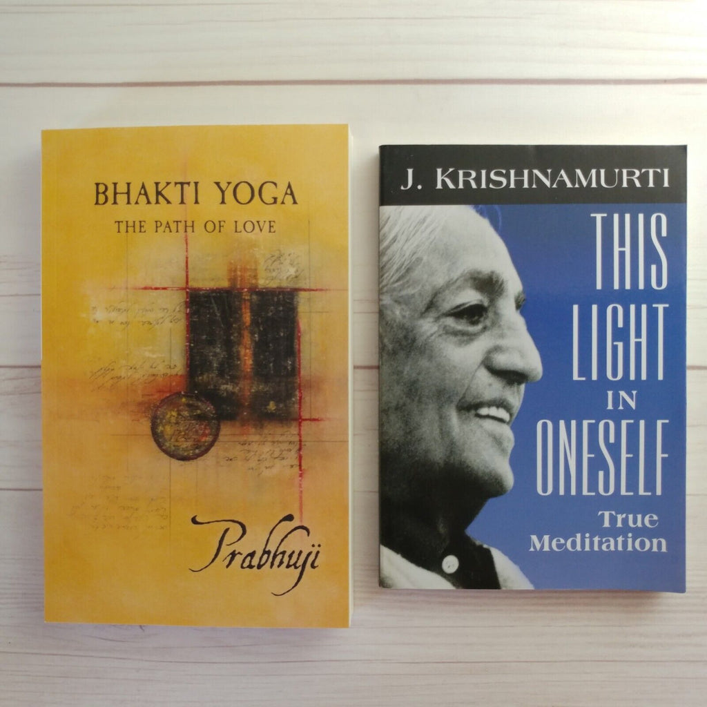 Spirituality Books Lot of 2 Prabhuji Krishnamurti Bhakti Yoga True Meditation