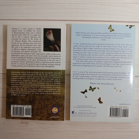 Spirituality Books Lot of 2 Prabhuji Osho Truth Fear Life Enlightenment Love