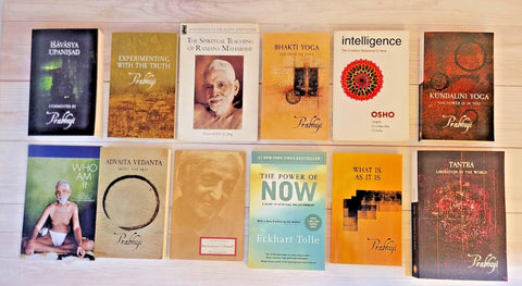 Spirituality 12 Books Lot Prabhuji Osho Krishnamurti Tolle Maharishi Truth Love