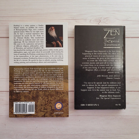 Spirituality Books Lot of 2 Prabhuji Osho Zen Buddhism Sunyata Meditation Truth