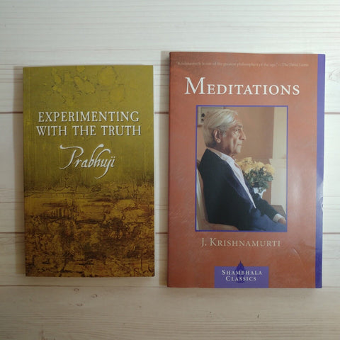 Spirituality Books Lot of 2 Prabhuji Krishnamurti Truth Meditation Freedom Yoga