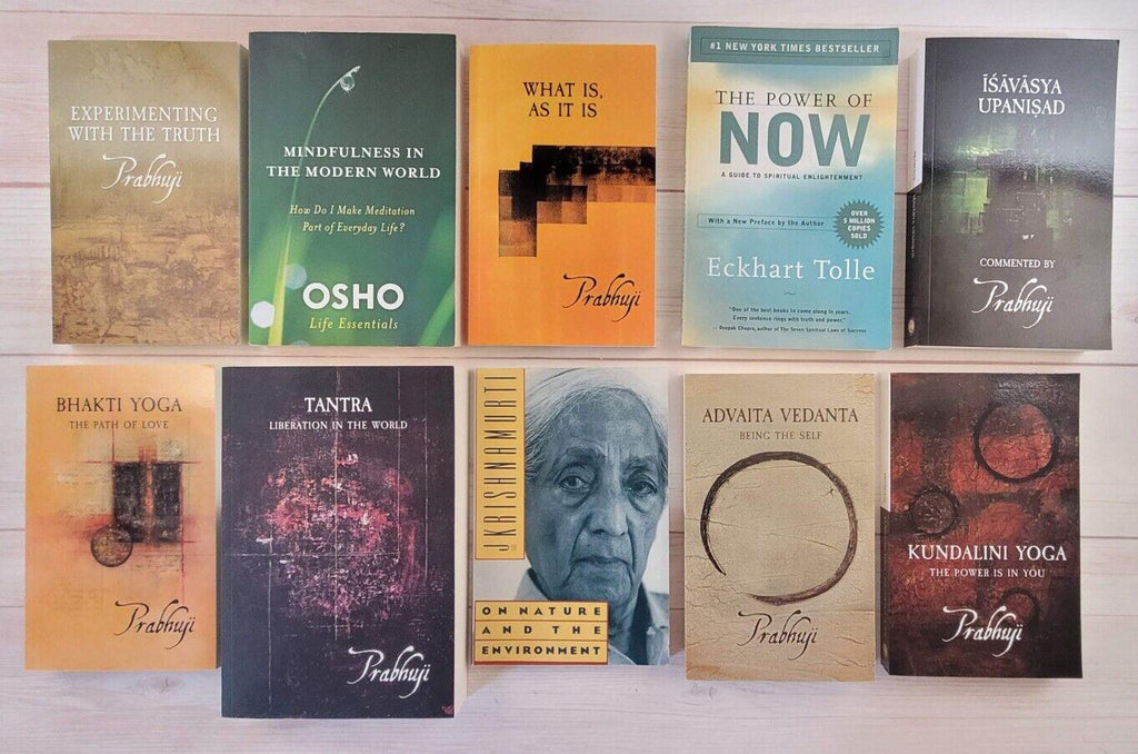 Spirituality Books Lot of 10 Prabhuji Osho Krishnamurti Tolle Meditation Truth