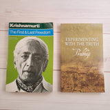 Krishnamurti First and Last Freedom Prabhuji Experimenting with the Truth Lot