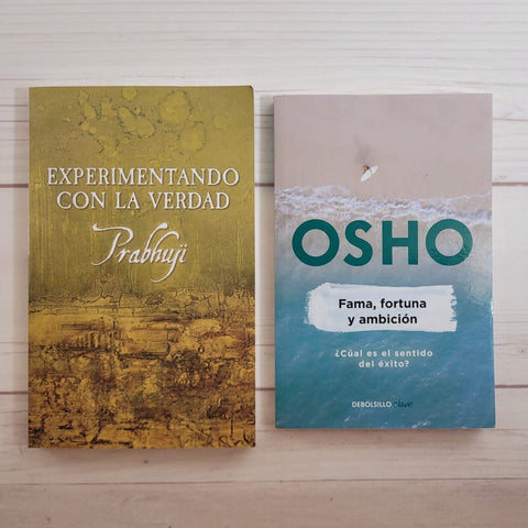 Osho Fama, fortuna y ambicion Prabhuji Experimentando con la verdad Lote de 2