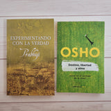 Osho Destino libertad y alma Prabhuji Experimentando con la verdad Lote de 2