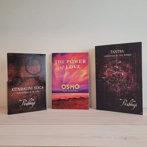 Osho The Power of Love Prabhuji Kundalini and Tantra Yoga 3 Spiritual Books Lot