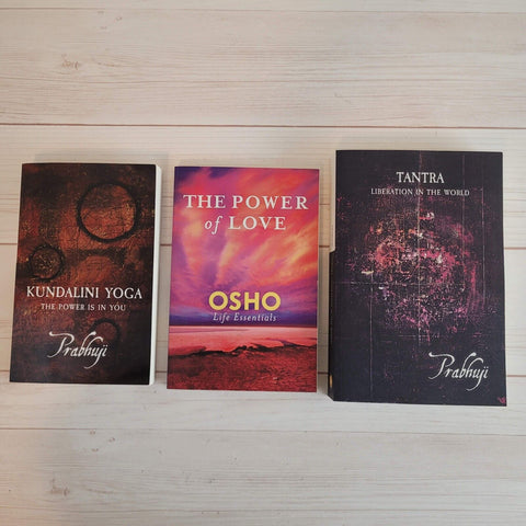 Osho The Power of Love Prabhuji Kundalini and Tantra Yoga 3 Spiritual Books Lot