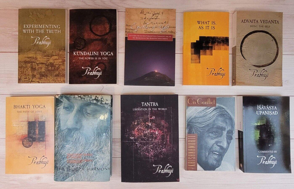 Philosophy Yoga Advaita Vedanta Osho Rajneesh Krishnamurti Prabhuji 10 Books lot