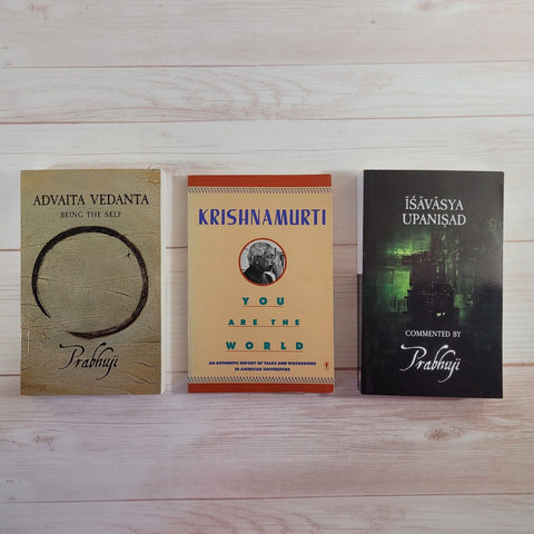 J. Krishnamurti You Are the World Prabhuji Ishavasya Advaita Vedanta Lot of 3