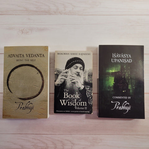 The Book of Wisdom Osho Prabhuji Ishavasya Advaita Vedanta Lot of 3 books