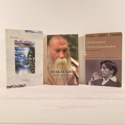 Osho Krishnamurti Prabhuji Bhakti Yoga Meditation Freedom Spirituality Books Lot