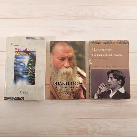 Osho Krishnamurti Prabhuji Bhakti Yoga Meditation Freedom Spirituality Books Lot