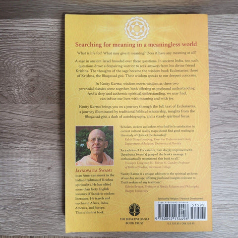 Vanity Karma: Ecclesiastes, the Bhagavad-gita,... by Jayadvaita Swami