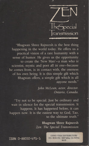 Zen The Special Transmission by Osho Bhagwan Shree Rajneesh 1st Edition