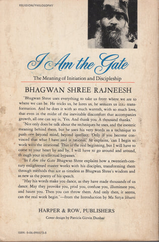 I Am the Gate by Osho Bhagwan Shree Rajneesh 1st U.S. Edition Paperback 1977