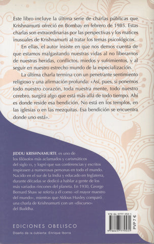 La bendición está en uno mismo by J. Krishnamurti Spanish Edition