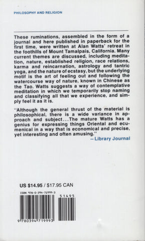 Cloud-hidden, Whereabouts Unknown: A Mountain Journal by Alan Watts 1974