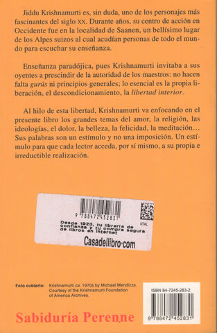 La libertad interior by J. Krishnamurti Spanish Edition