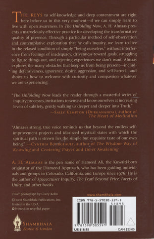 The Unfolding Now Realizing Your True Nature by A.H. Almaas