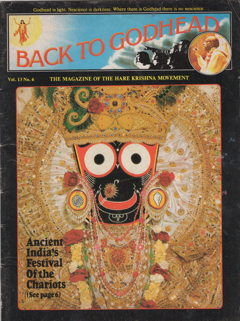 Rare Back to Godhead Hare Krishna Magazine 1978 Vol.13 No.6
