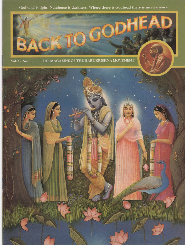 Rare Back To Godhead Hare Krishna Magazine 1988 Vol.23 No.11
