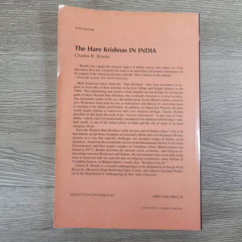 The Hare Krishnas in India by Charles R. Brooks