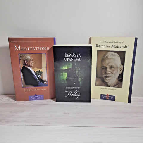 Spirituality Books Lot of 3 Prabhuji Krishnamurti Ramana Maharishi Meditation
