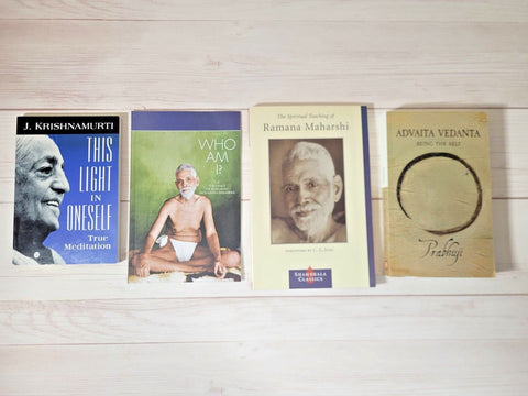 Spirituality Books Lot of 4 Prabhuji Krishnamurti Ramana Maharishi Vedanta