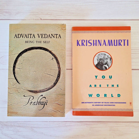 Spirituality Books Lot of 2 Prabhuji Advaita Krishnamurti  You Are The World